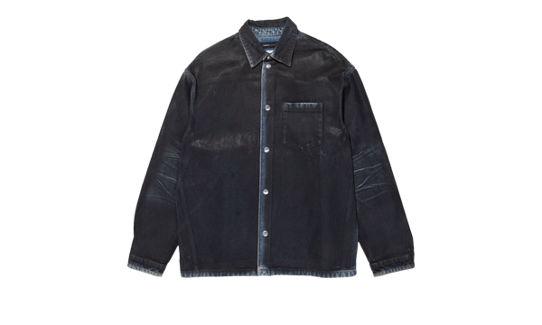 COATED SHIRT JACKET "Black"