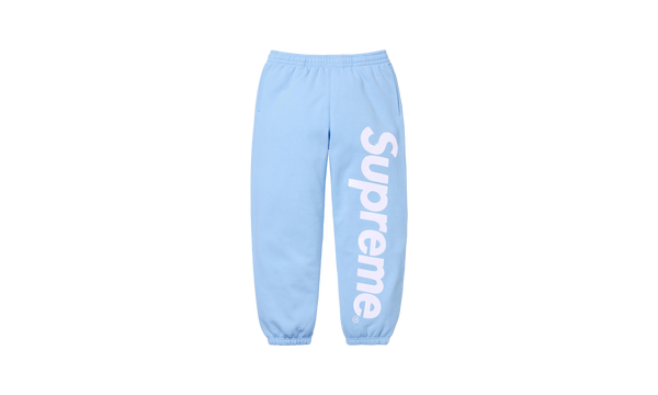 SATIN APPLIQUÉ SWEATPANT "FW 24 - Light Blue"