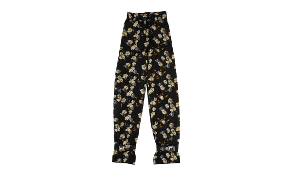 Floral Design Jogger Pants "Black"