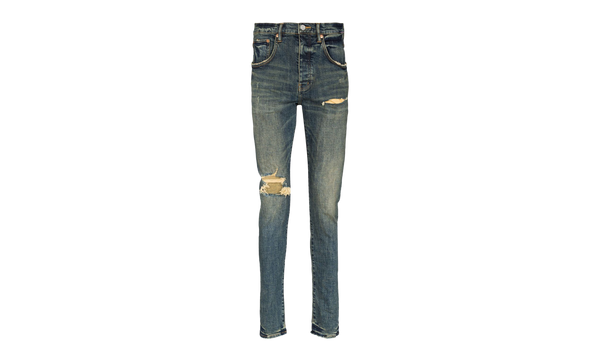 Slim Fit Jeans-low Rise With Slim Leg "Distressed Dirty Indigo Blowout"