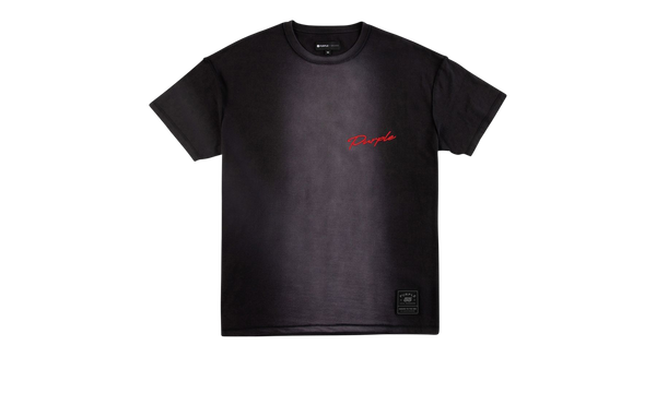 INSIDEOUT TEE SCRIPT BLACK "Black"