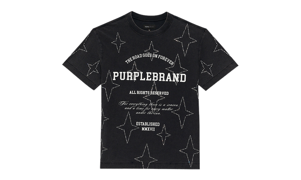 Stacked Crystal Stars Tee 'Black' "Black"