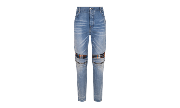 MX2 PLAID Straight-Fit Jeans "Clay Indigo / Orange"