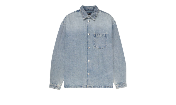 INDIGO SNAP FRONT SHIRT JACKET "Blue"