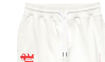 FRENCH TERRY SWEATPANT GOTHIC WORDMARK BRILLIANT WHITE 