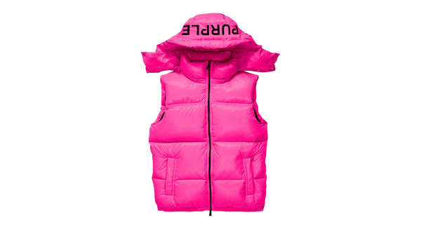 NYLON PUFFER VEST "Pink"