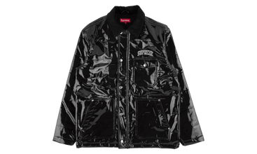 Quilted Patent Vinyl Work Jacket 