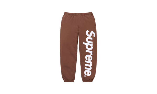 SATIN APPLIQUÉ SWEATPANT "FW 24 - Brown"