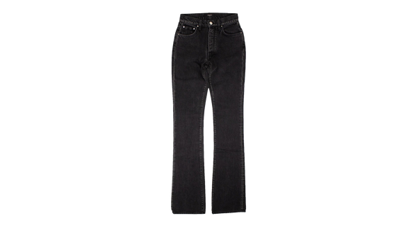 Long Stretch Flare Jeans "Black"