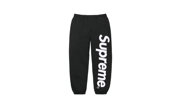 SATIN APPLIQUÉ SWEATPANT "Black"