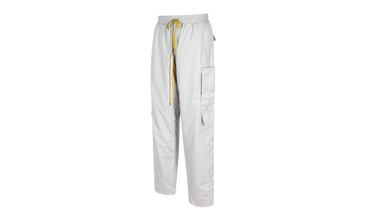 Creme Rhose Polyester Relax Fit Cargo Pants 