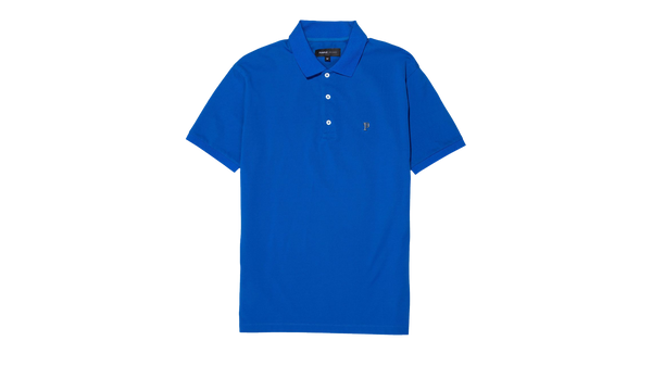 PIQUE KNIT POLO "Blue"