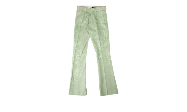 Paisley Velvet Glitter Pants "Green"