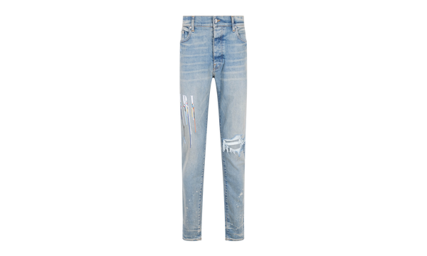 PAINT DRIP LOGO Straight-Fit Jeans "Clay Indigo"