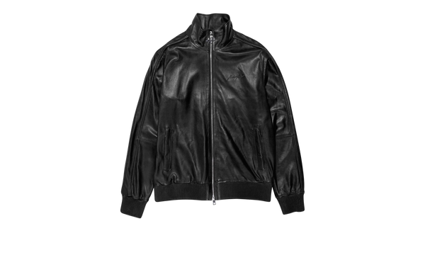 LEATHER TRACK JACKET "Black"