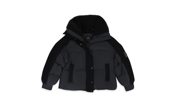 MOOSE KNUCKLES CORDUROY ELMIRA PUFFER BLACK PUFFER JACKET "Black"