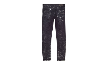 Wash Silver Oil Coated Skinny Jeans 