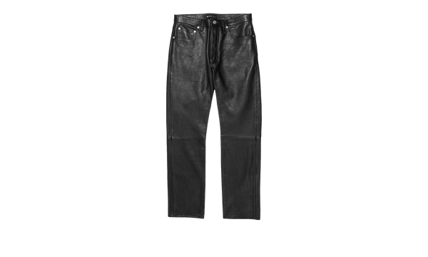 LEATHER RELAXED FIT PANT "Black"