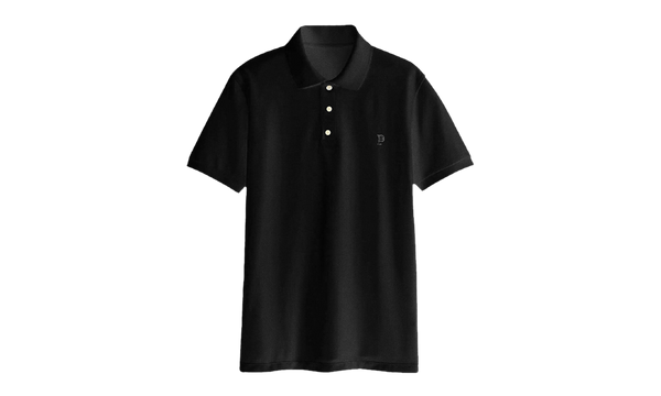 Pique Knit Polo 'Black' "Black"