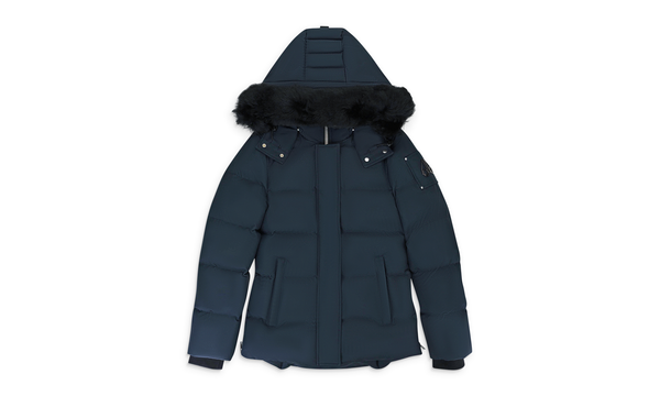 MOOSE KNUCKLES W CLOUD 3Q SH NAVY W/BLK SH PUFFER JACKET "Navy W/Blk Sh"