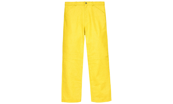 Sp5der Debossed Web Leather Pant "Yellow"