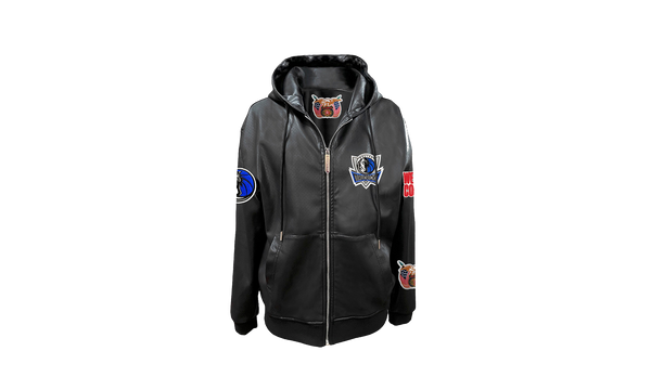 Dallas Mavericks Lightweight Vegan Zip Up Hooded Jacket "Black"