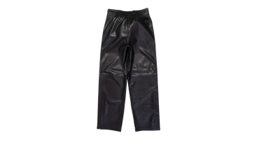 LEATHER SIDE ZIP TRACK PANT 