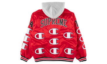 Champion Hooded Satin Varsity Jacket 