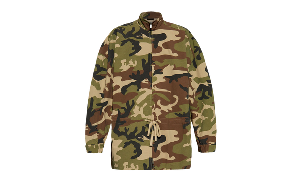 Military Nylon Mocneck Anorak Jacket "Woodland Camo"